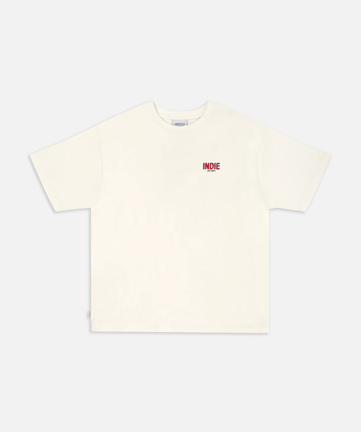 The Astor Tee - Off White/Red