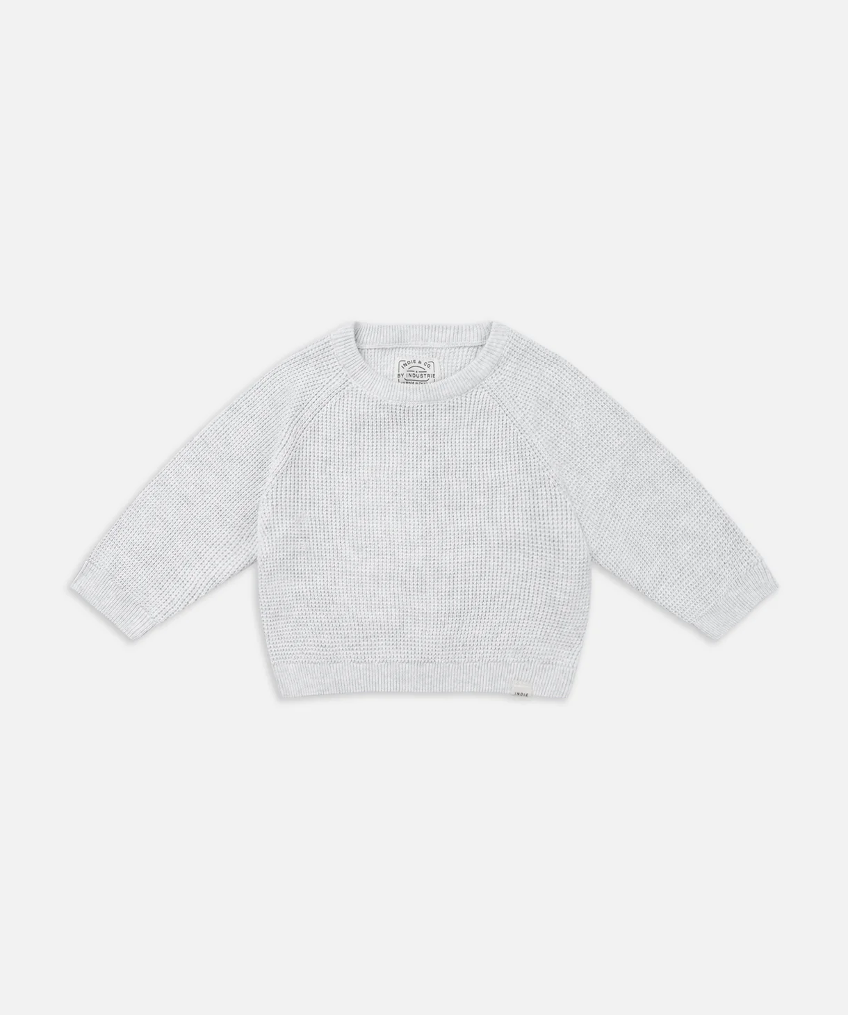 The Summit Raglan Knit - Ice Grey Marle