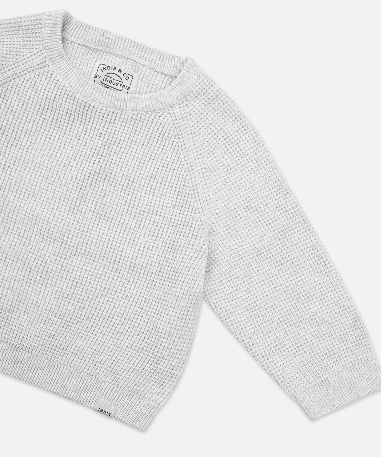 The Summit Raglan Knit - Ice Grey Marle - Image 3