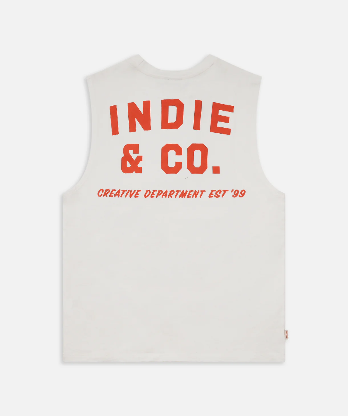 The Camino Muscle Tee - White/Red - Image 3
