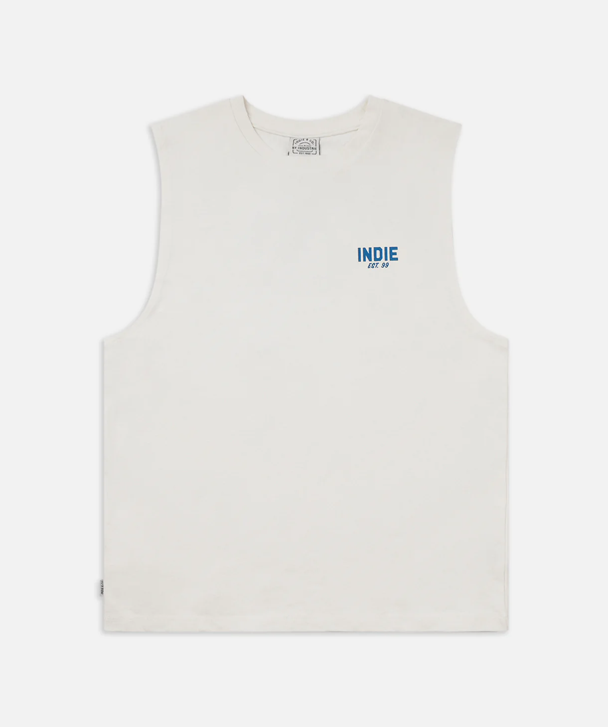 The Camino Muscle Tee - Cream/Blue