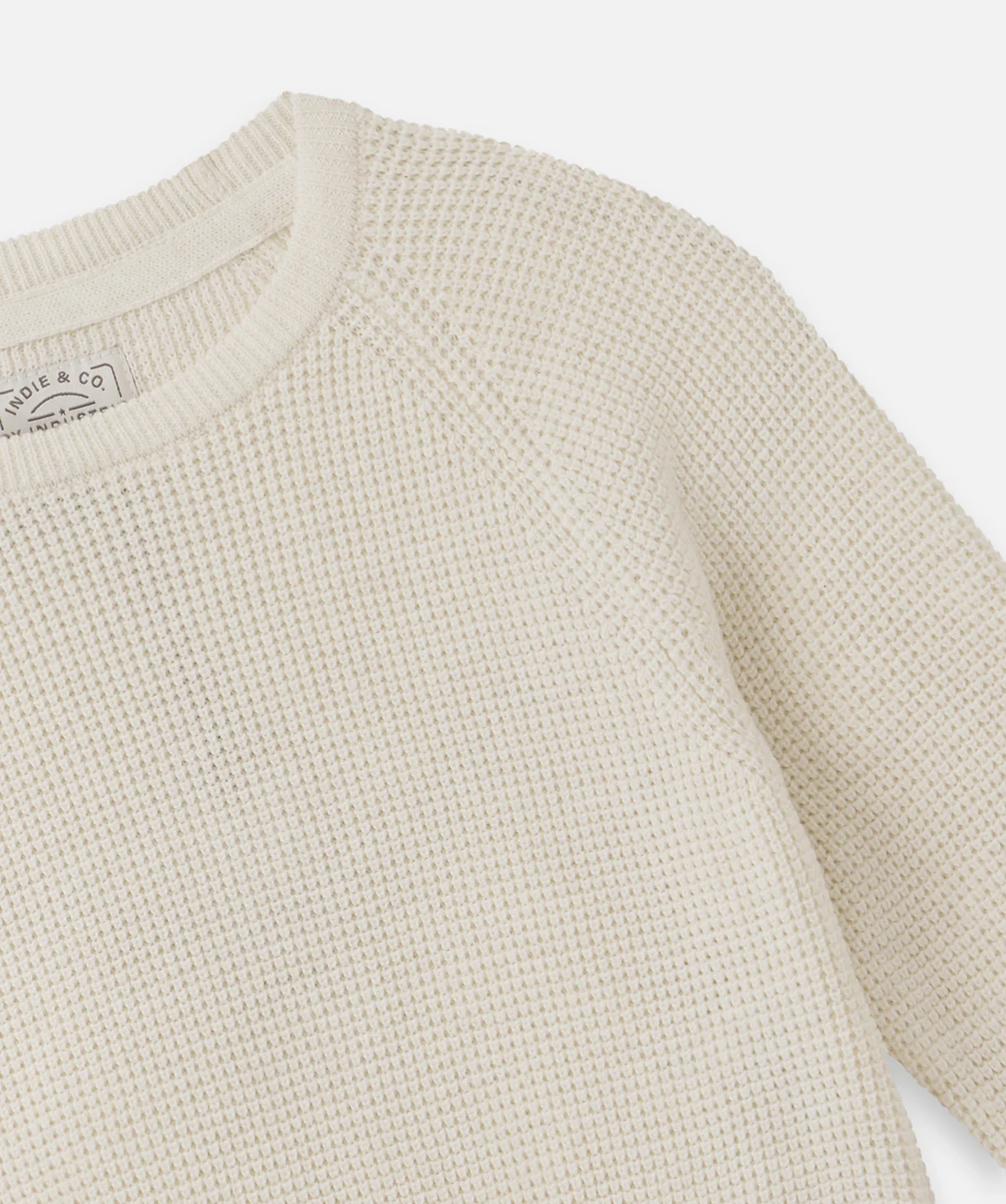 The Summit Raglan Knit - Lt Oat Melange - Image 2