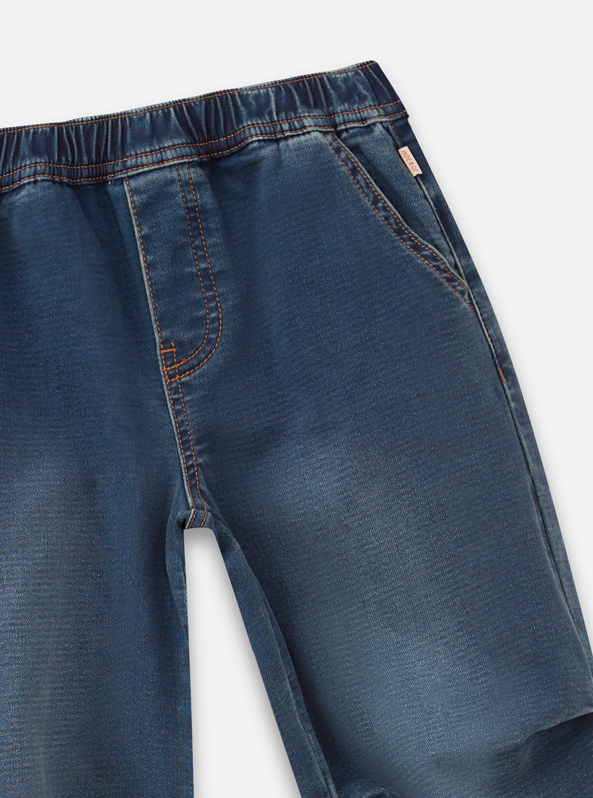 The Benson Pull On Pant - Blue Denim - Image 2
