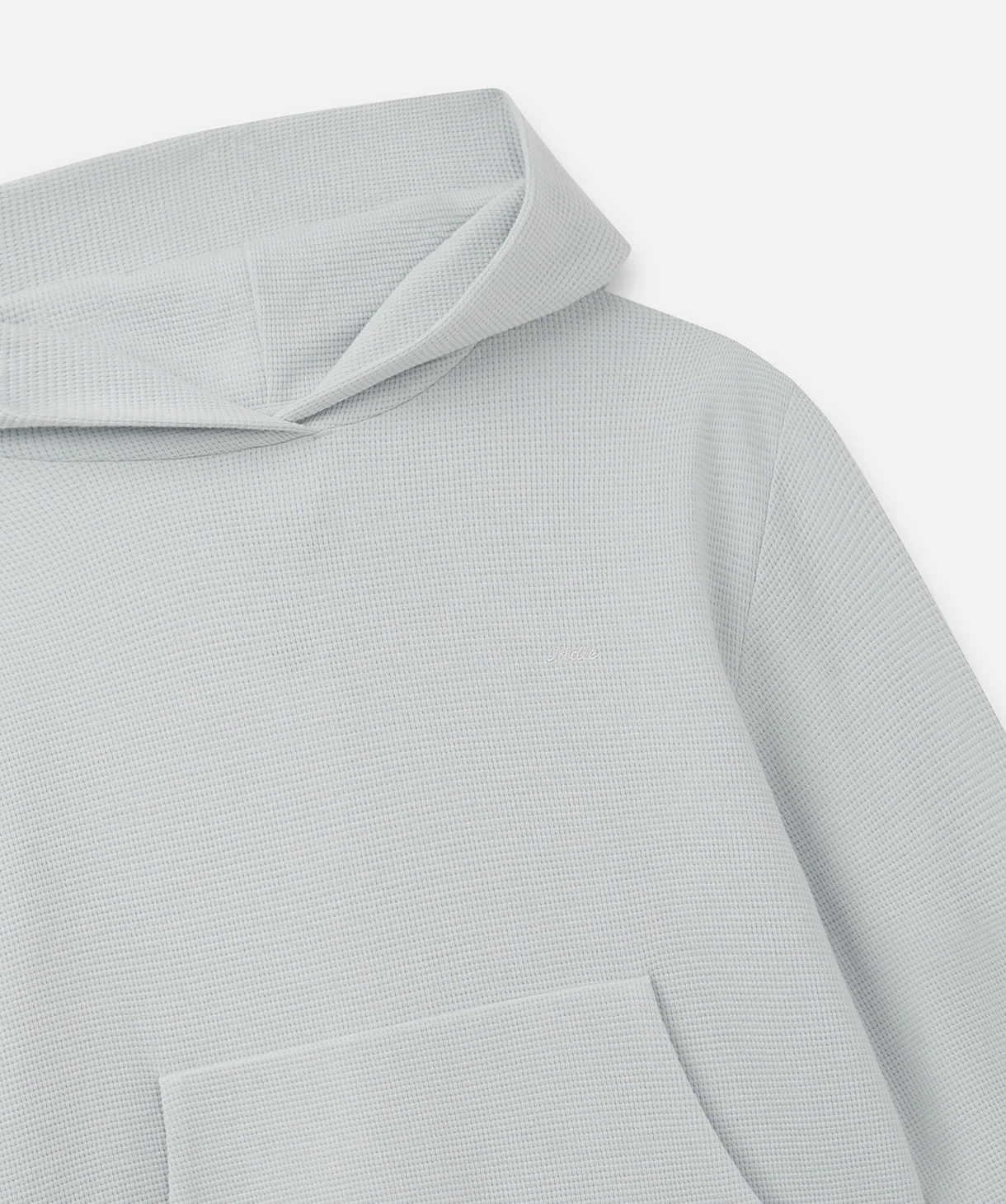 The Jackson Waffle Hoodie - Silver Blue - Image 3