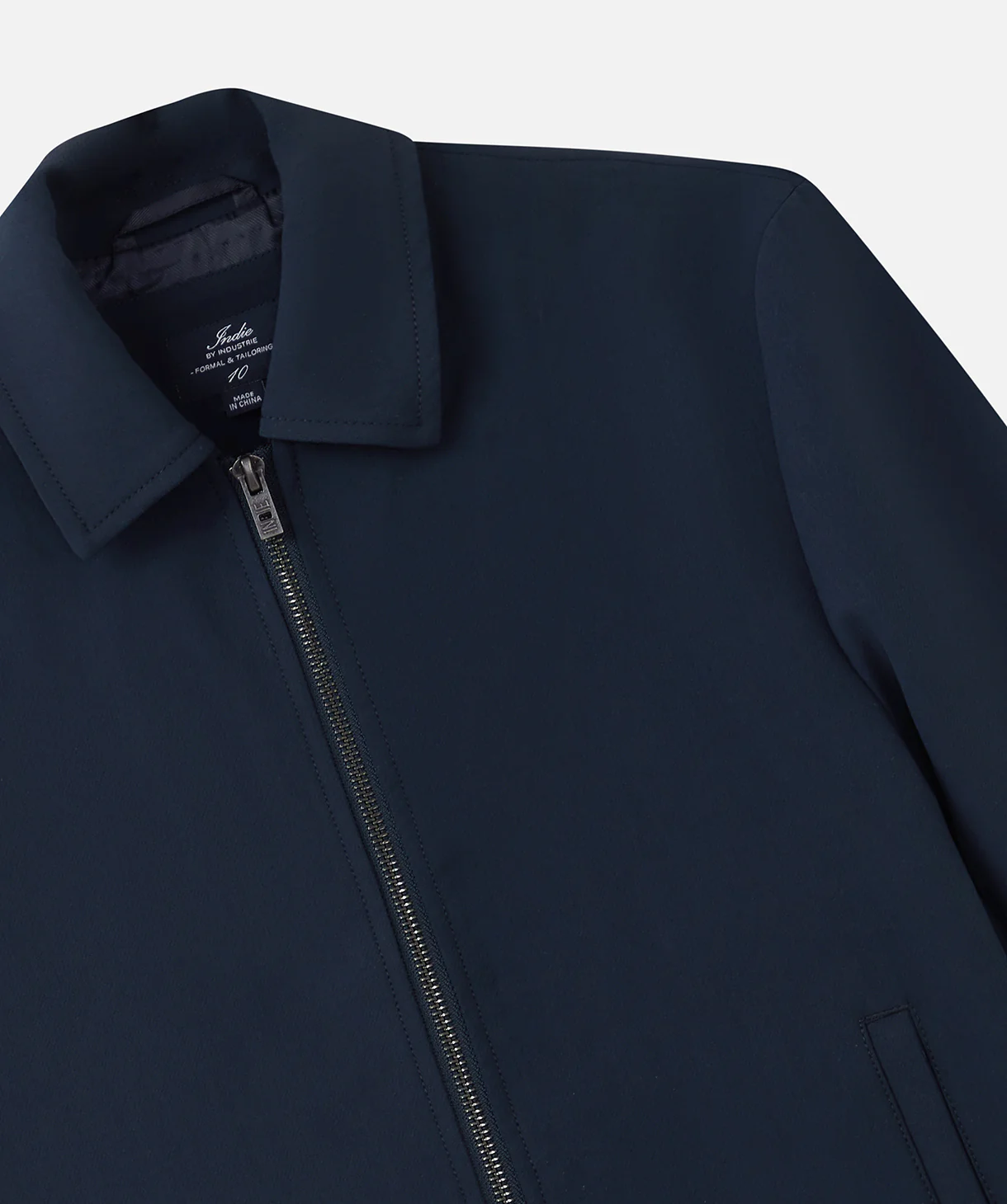 The Indie Lusso Bomber Jacket - Mid Navy - Image 3