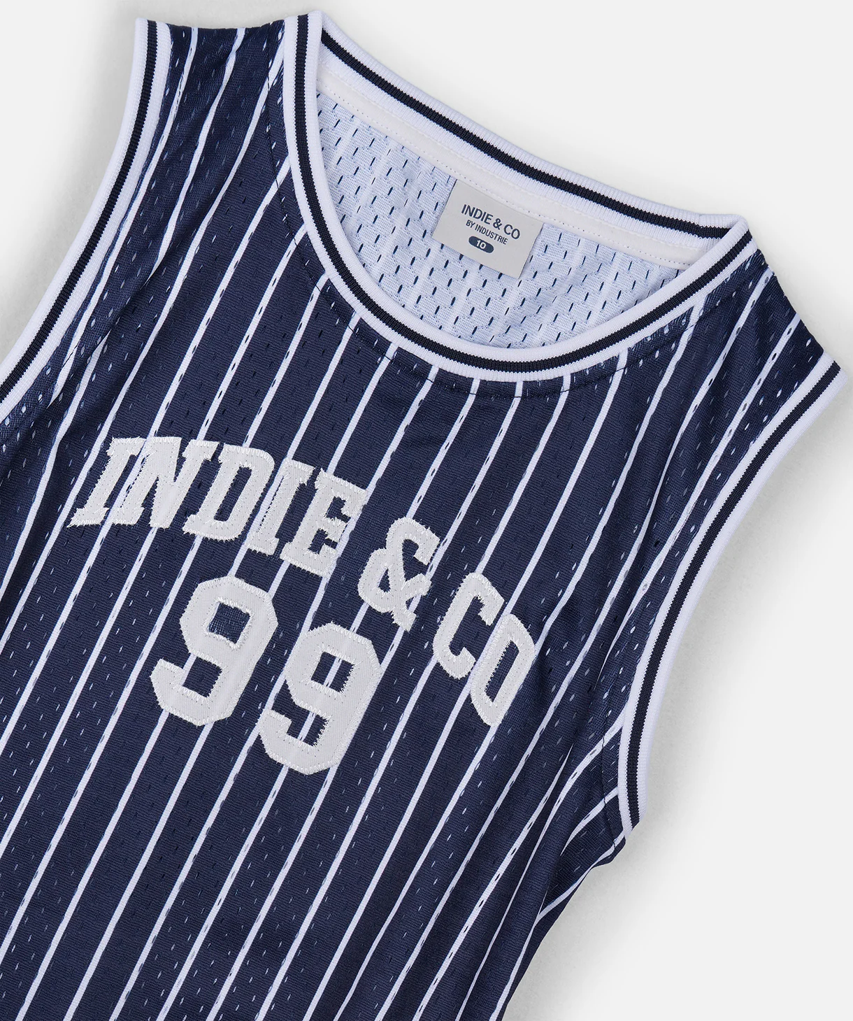 The Full Court Singlet - Navy - Image 2