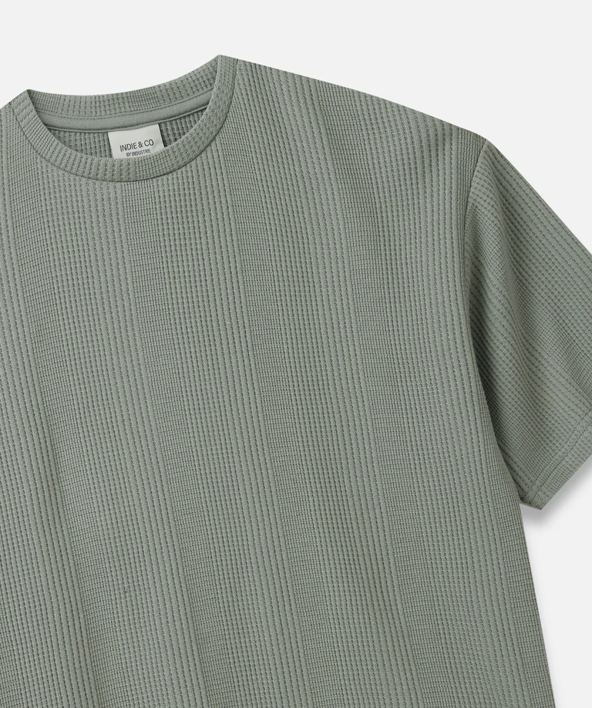 The Veneto Waffle Tee - Concrete - Image 2